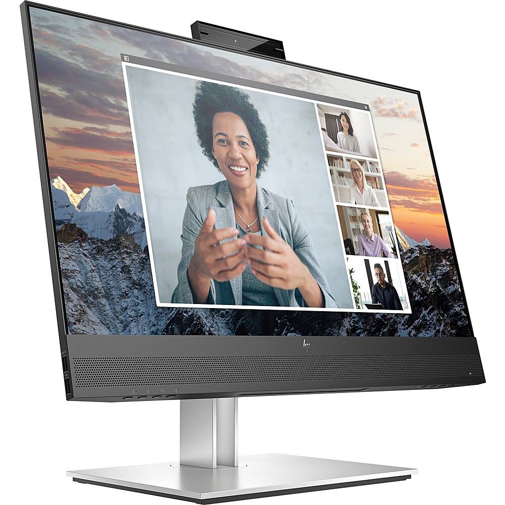 Alt View 13. HP - 23.8" IPS LCD FHD 75Hz Monitor (USB) - Black, Silver, Multicolor.
