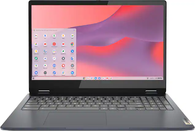 Front. Lenovo - Flex 3i Chromebook 15.6" FHD Touch-Screen Laptop - Celeron N4500 - 4GB Memory - 64GB eMMC - Abyss Blue.