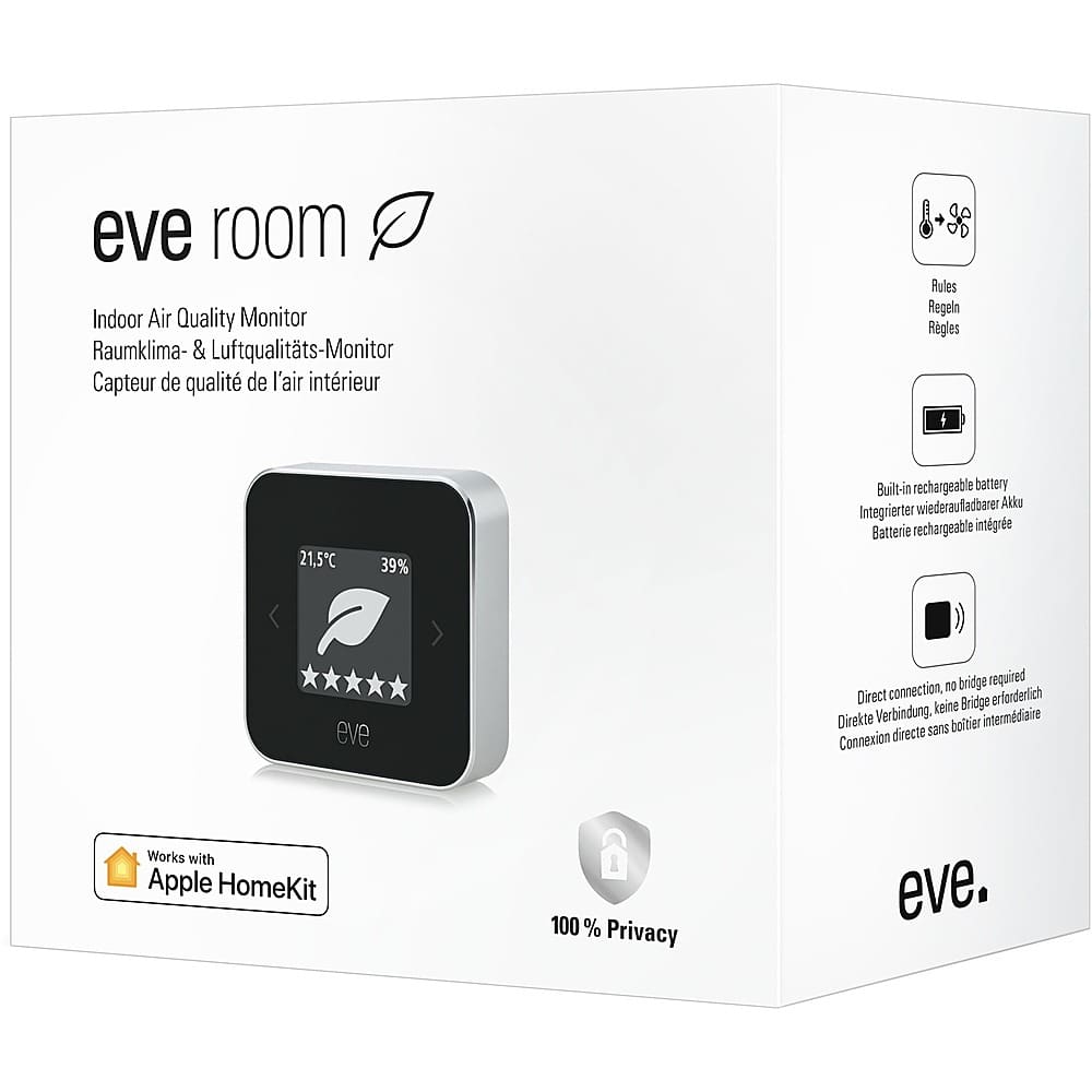 Alt View 16. Eve - Room Indoor Air Quality Monitor - Silver.