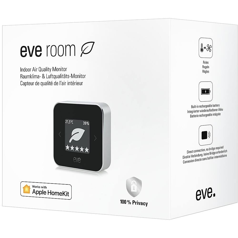 Alt View 16. Eve - Room Indoor Air Quality Monitor - Silver.