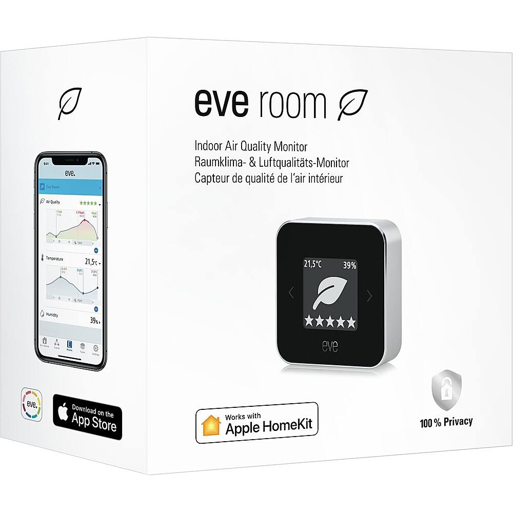 Alt View 17. Eve - Room Indoor Air Quality Monitor - Silver.
