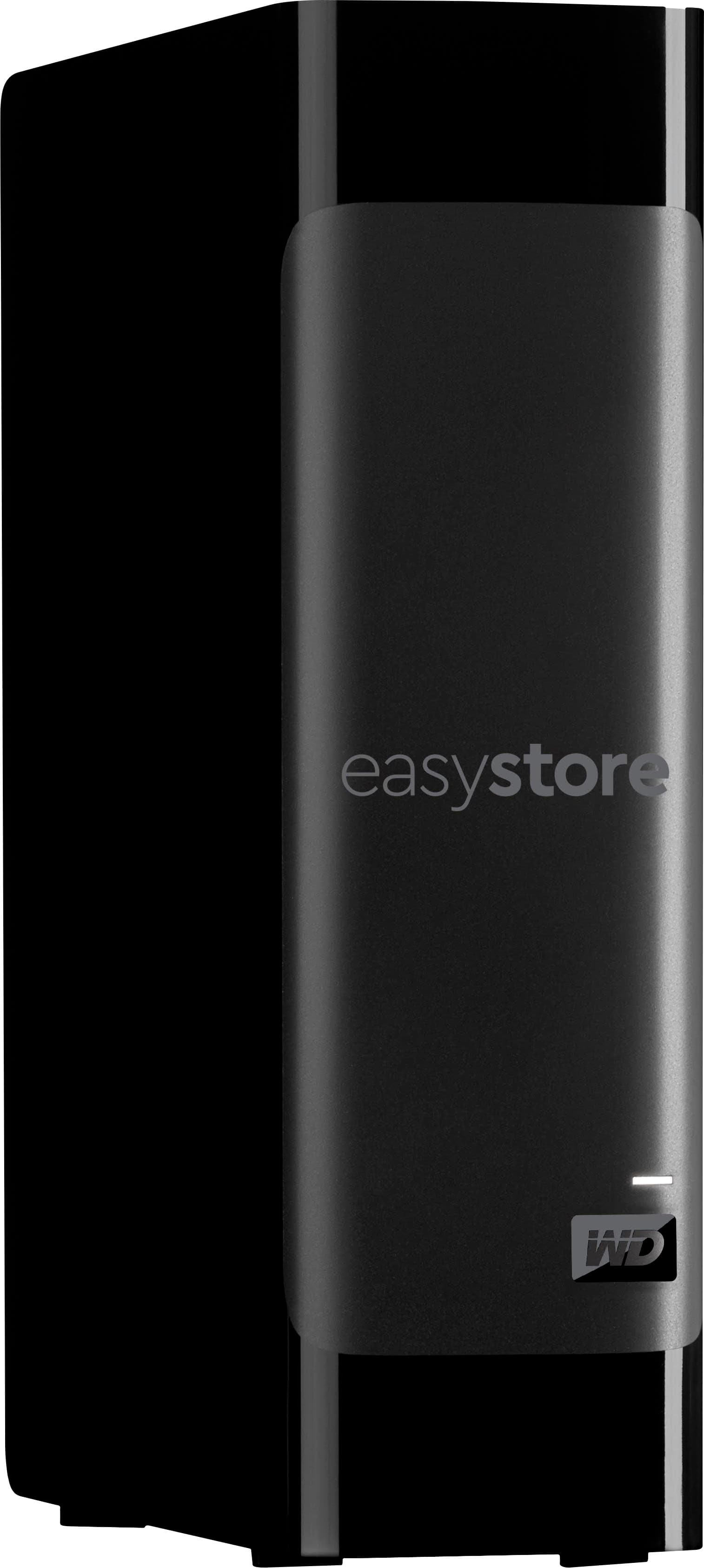 Left. WD - easystore 20TB External USB 3.0 Hard Drive - Black.
