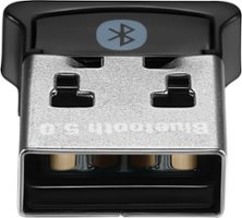 Insignia™ - Bluetooth 5.0 USB Adapter for Laptops and Desktops Compatible with Windows 8.1, 10, and 11 - Black - Front_Zoom