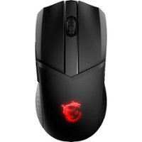 MSI - Clutch GM41 Lightweight Optical 20,000 DPI 2.4G RF Wireless RGB Gaming Mouse - Black - Front_Zoom
