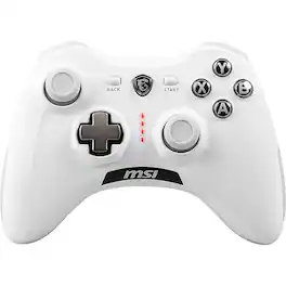 MSI - FORCE GC30 V2 Wired/Wireless Gaming Controller for Windows 7, 8, 10 - Android 4.1 and Later - Sony PlayStation 3 - White