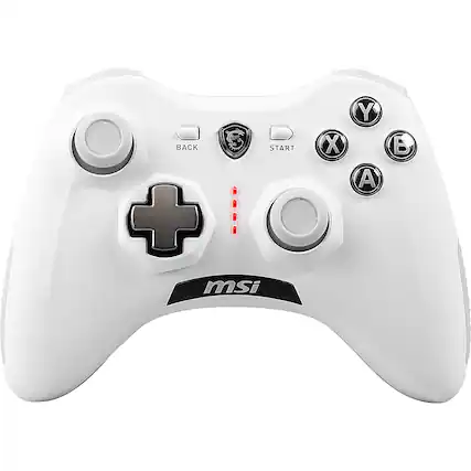 Front. MSI - FORCE GC30 V2 Wired/Wireless Gaming Controller for Windows 7, 8, 10 - Android 4.1 and Later - Sony PlayStation 3 - White.