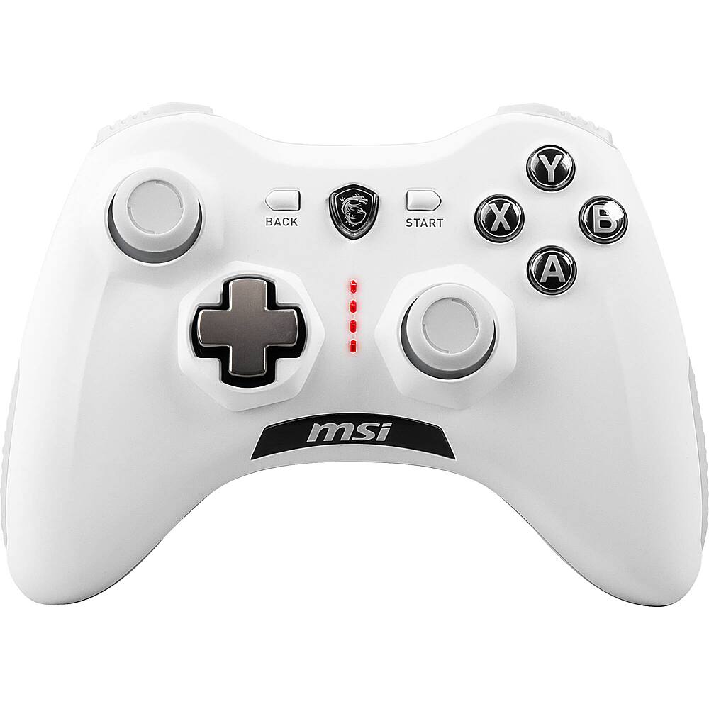 Front. MSI - FORCE GC30 V2 Wired/Wireless Gaming Controller for Windows 7, 8, 10 - Android 4.1 and Later - Sony PlayStation 3 - White.