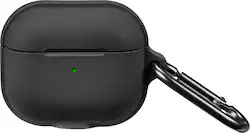 Insignia™ - Magnetic Silicone Case for Apple AirPods (3rd Generation) - Black - Front_Zoom