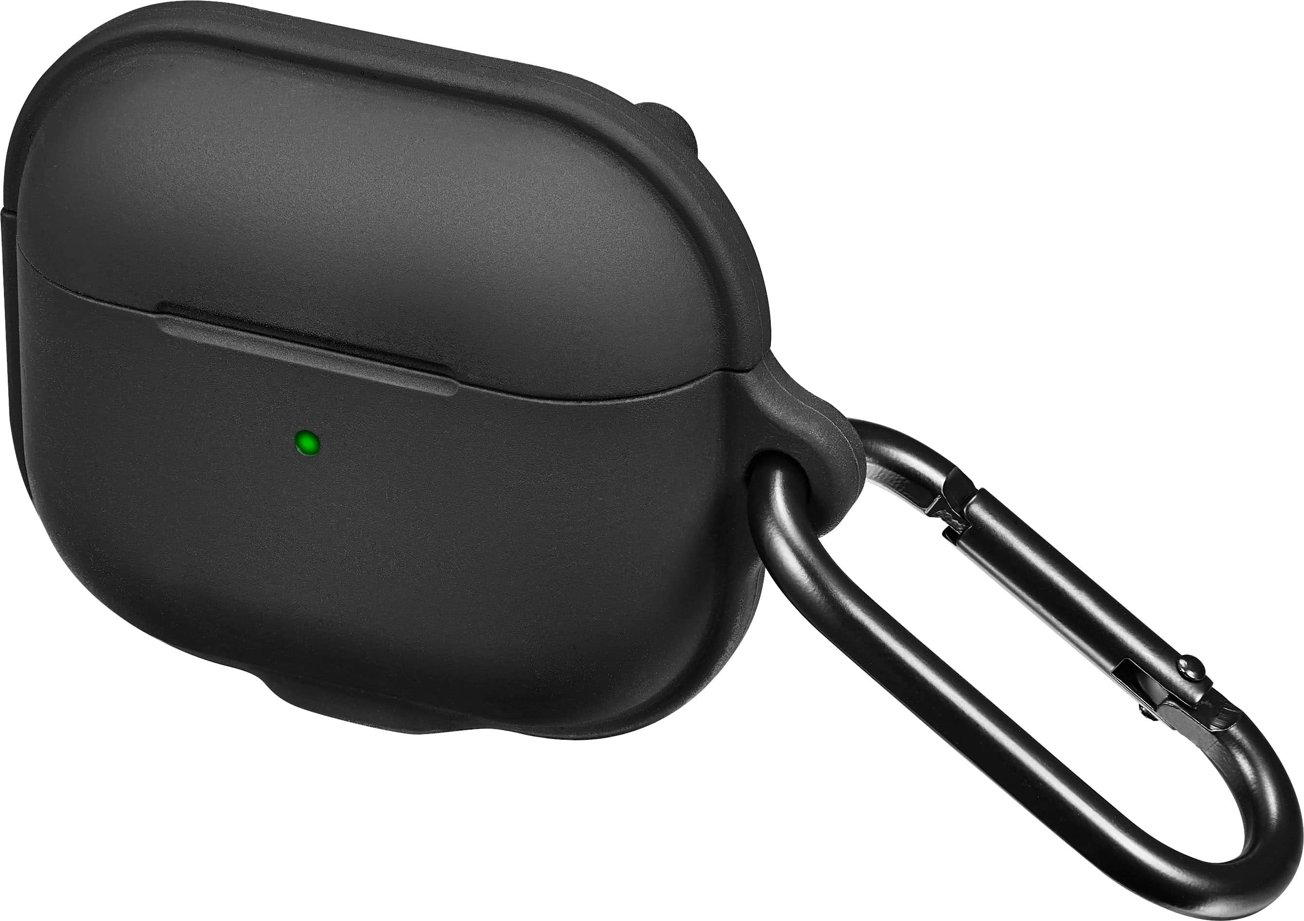 Left. Insignia™ - Magnetic Silicone Case for Apple AirPods (3rd Generation) - Black.