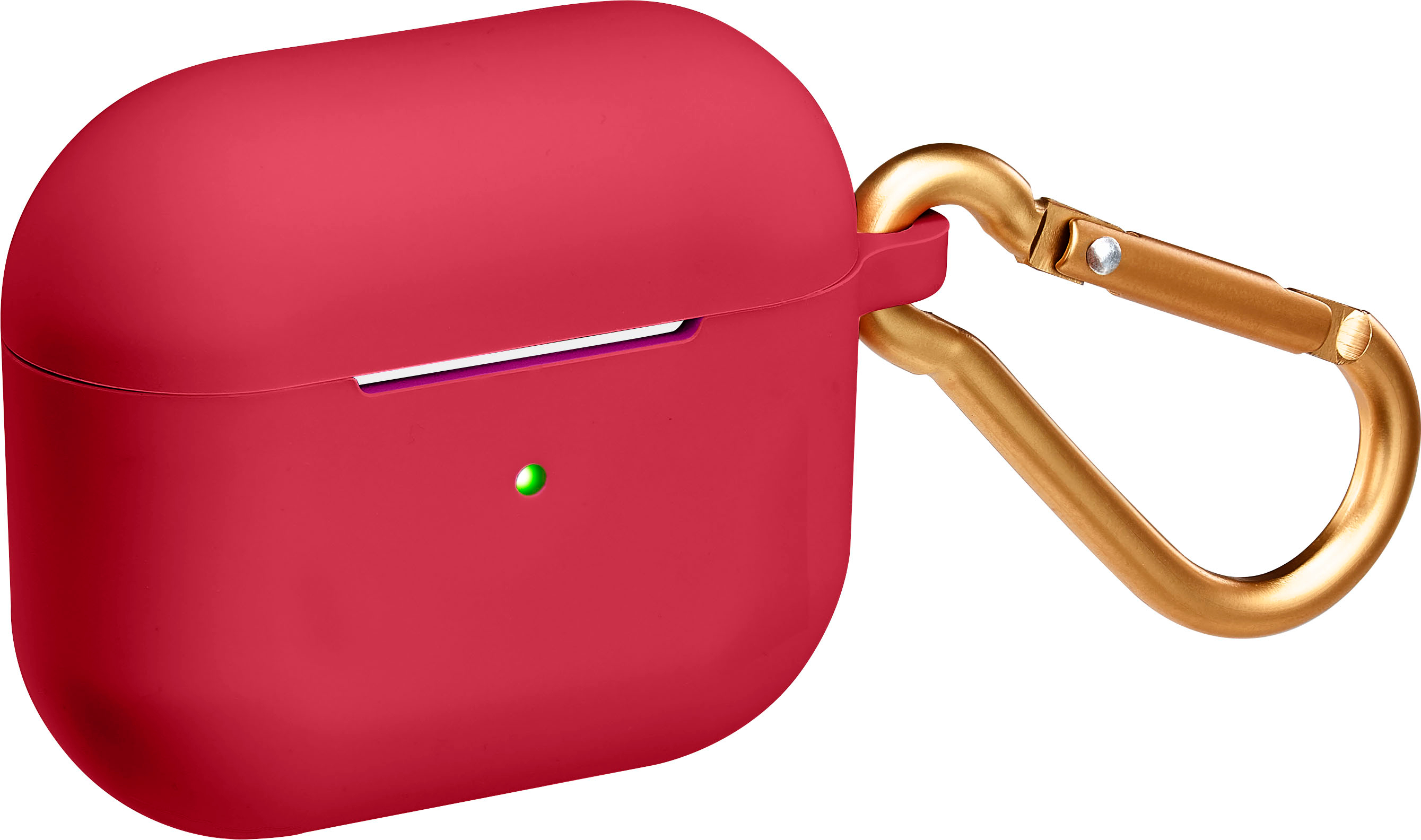 Angle View: Best Buy essentials™ - Silicone Case for Apple AirPods (3rd Generation) - Red