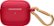 Front. Best Buy essentials™ - Silicone Case for Apple AirPods (3rd Generation) - Red.
