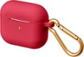 Left. Best Buy essentials™ - Silicone Case for Apple AirPods (3rd Generation) - Red.