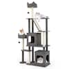 Front. Gymax - Gymax 71'' Tall Cat Tree for Indoor Cats Modern Multi-Level Cat Tower Activity Center.