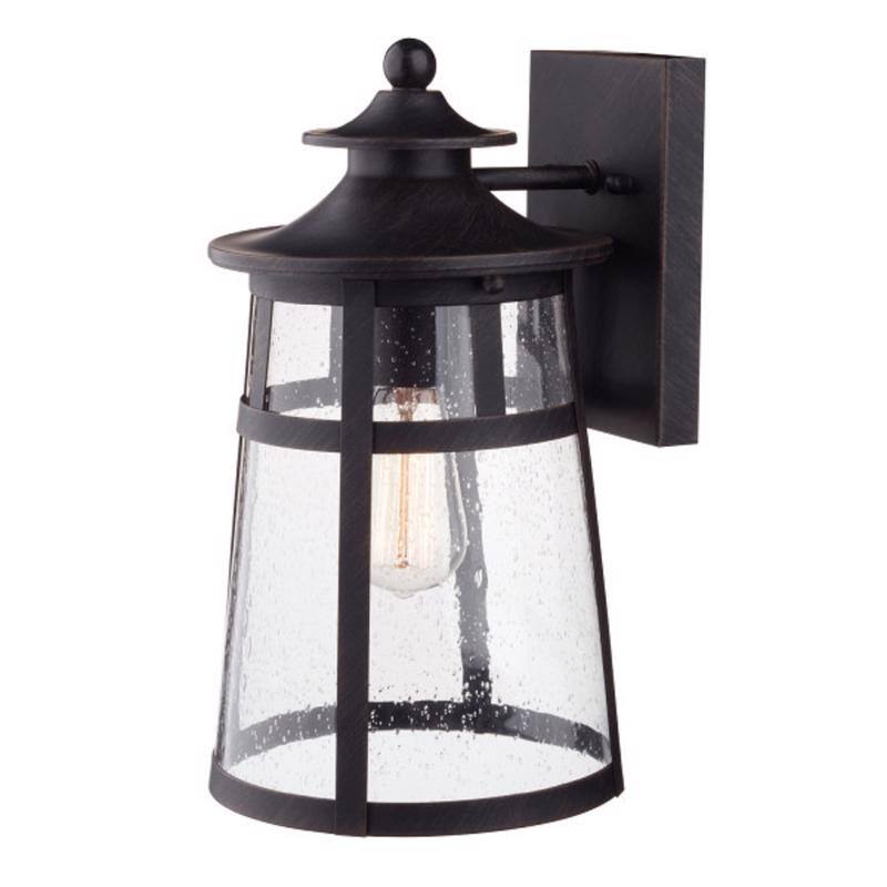 Angle. Globe Electric - Globe Electric Vintage 1-Light Natural Bronze Ezekiel Wall Sconce.