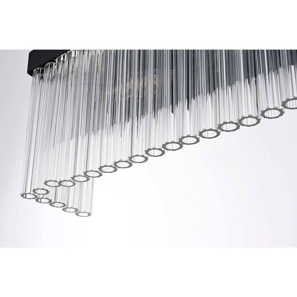Alt View 3. Elegant Lighting - Harlow 34 inch Wall Sconce in Black - Black.