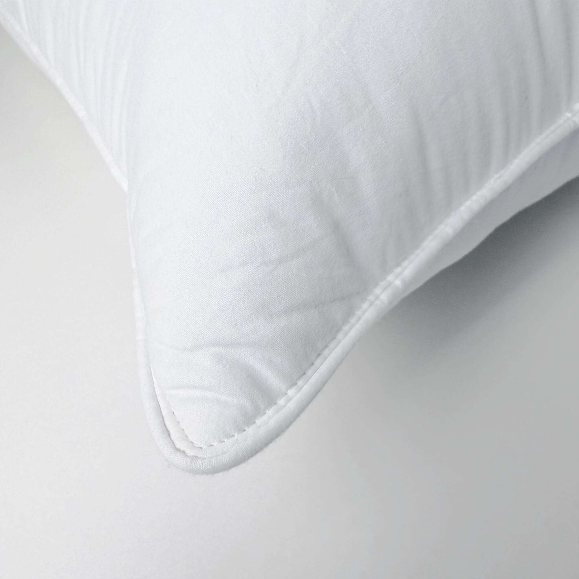 Back. Peace Nest - Peace Nest Set of 2 Premium Goose Feather Down Bed Pillows with 233TC Cotton Cover, Medium, Queen - Medium.