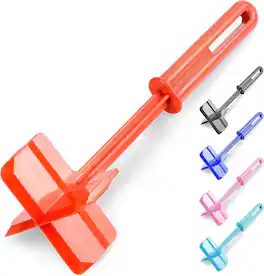 Zulay Kitchen - Ground Beef Chopper Tool Hamburger Smasher Tool - Meat Chopper For Ground Beef - Red