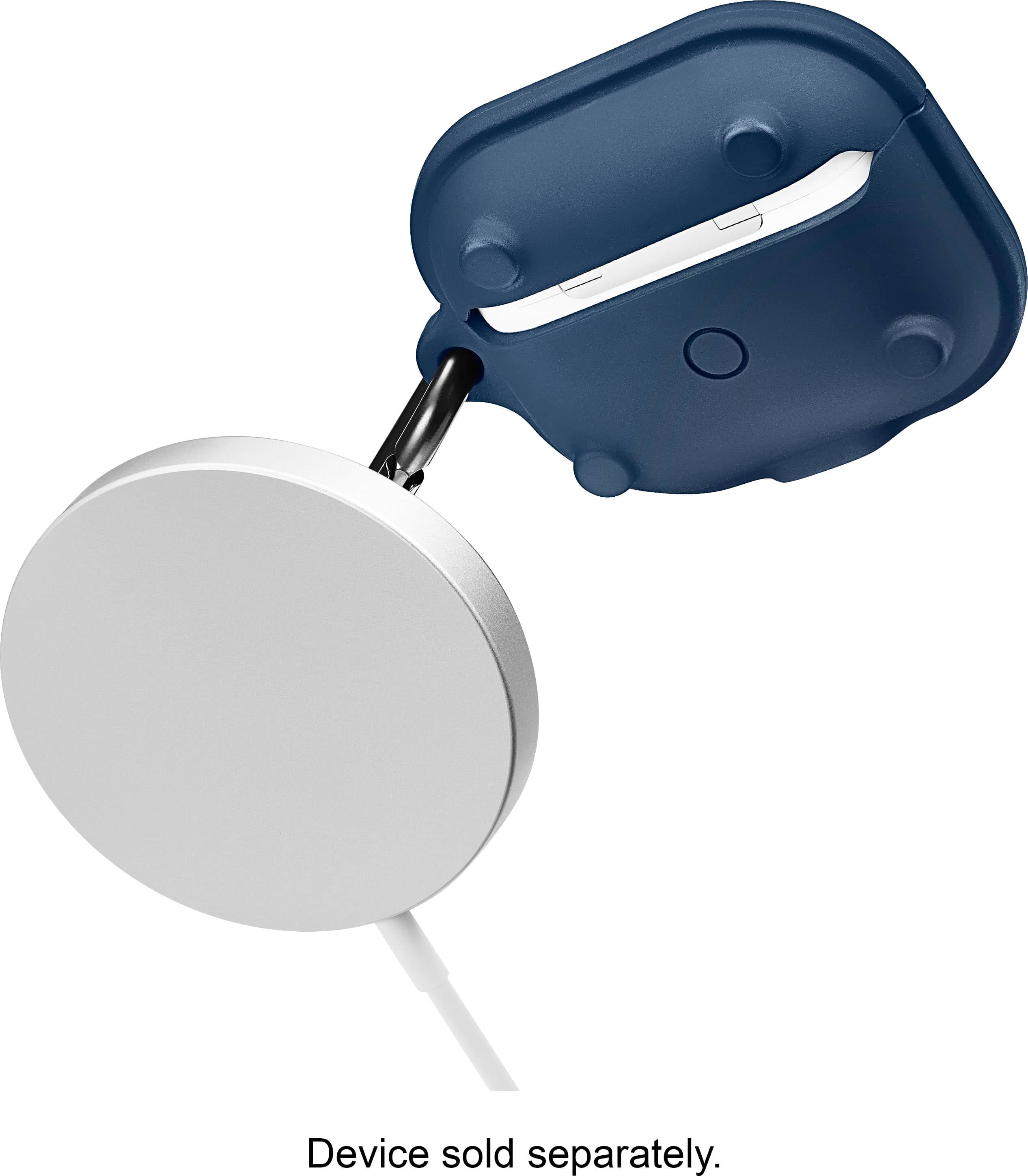 Alt View 15. Insignia™ - Magnetic Silicone Case for Apple AirPods (3rd Generation) - Blue.