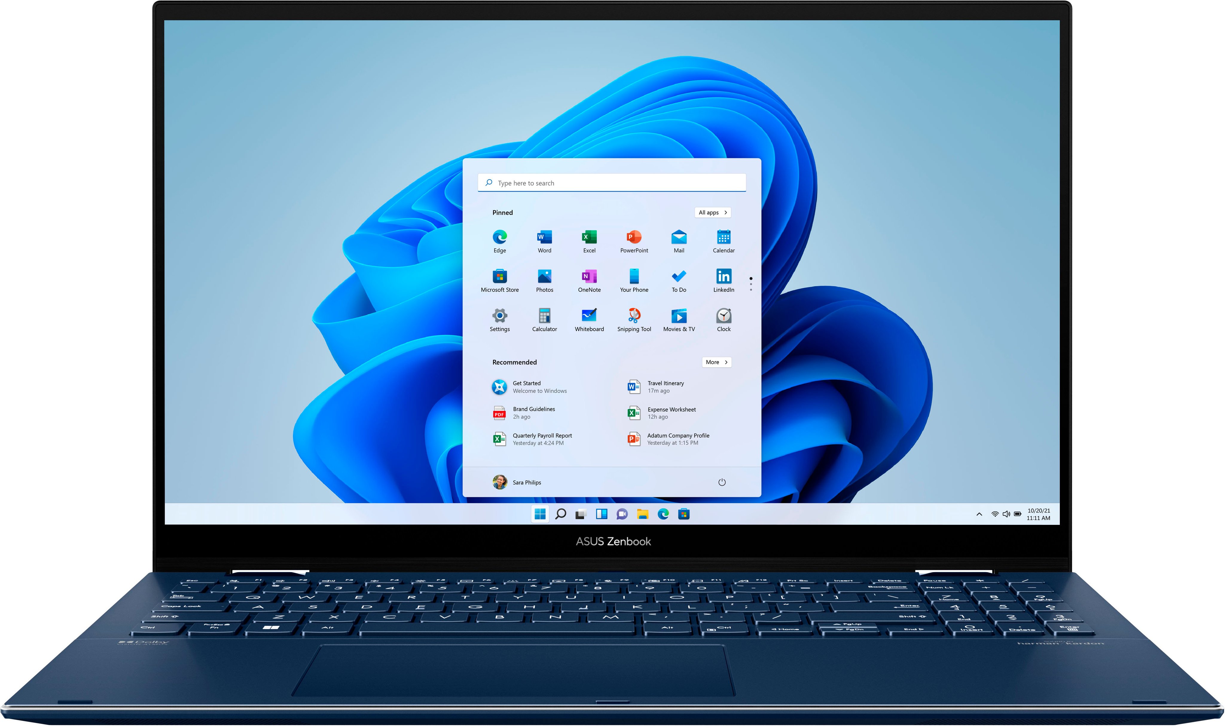 ASUS – Zenbook Flip 2-in-1 15.6″ OLED Touch-Screen Laptop – Intel Evo – Core i7 – Intel Arc A370M – 16GB Memory – 1TB SSD – Azurite Blue