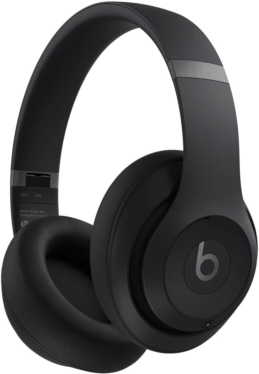 Left. Beats - Beats Studio Pro - Wireless Noise Cancelling Over-the-Ear Headphones - Black.