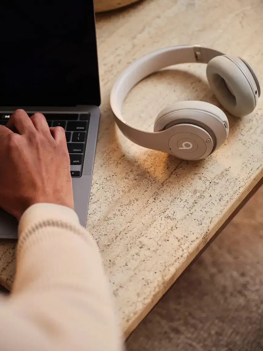 Alt View 15. Beats - Beats Studio Pro - Wireless Noise Cancelling Over-the-Ear Headphones - Sandstone.