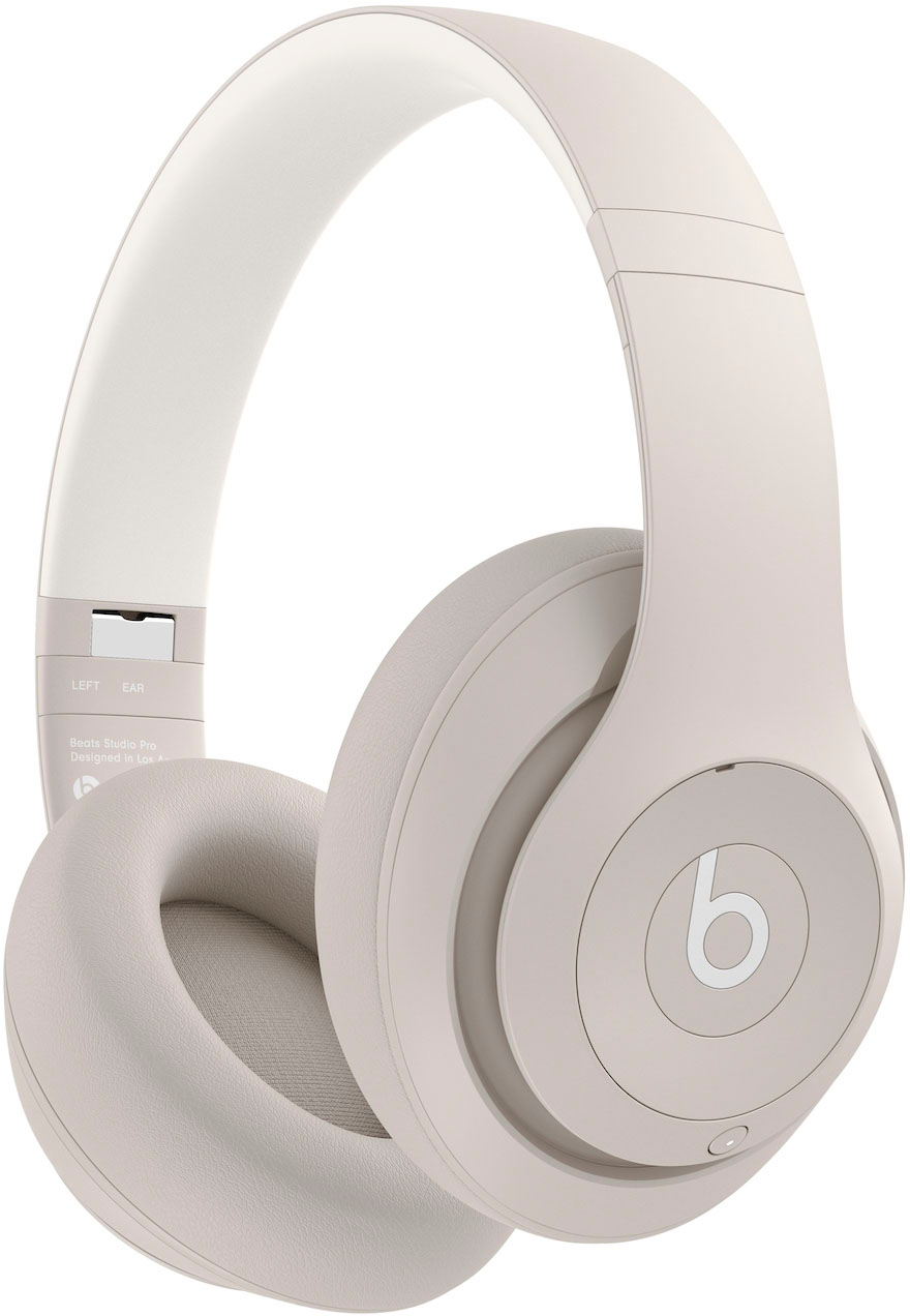 Left View: Beats Studio Pro - Wireless Noise Cancelling Over-the-Ear Headphones - Sandstone