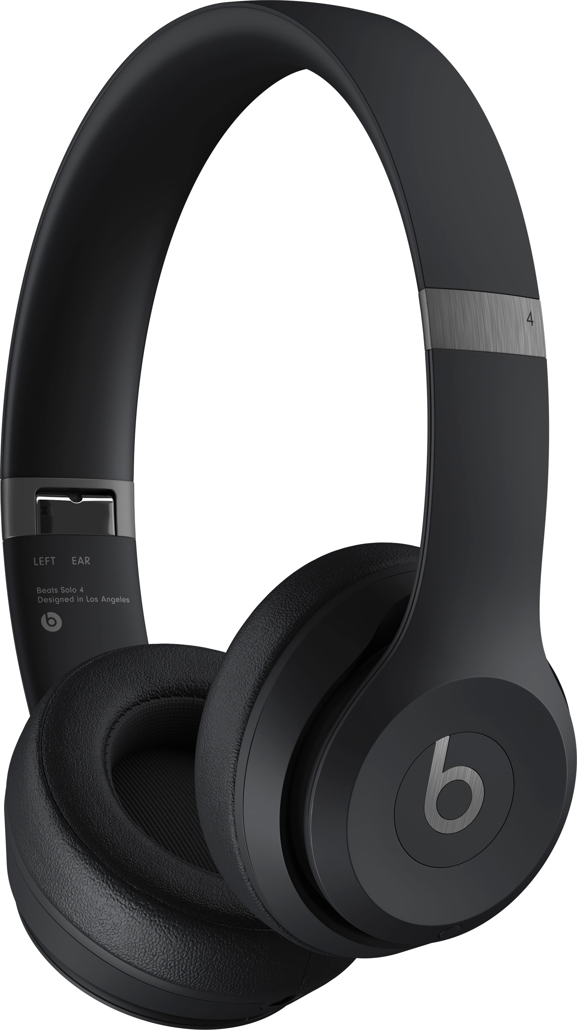Angle. Beats - Solo 4 True Wireless On-Ear Headphones - Matte Black.