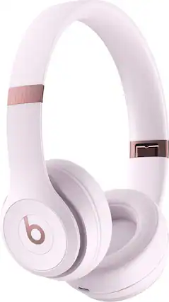 Front. Beats - Solo 4 True Wireless On-Ear Headphones - Cloud Pink.
