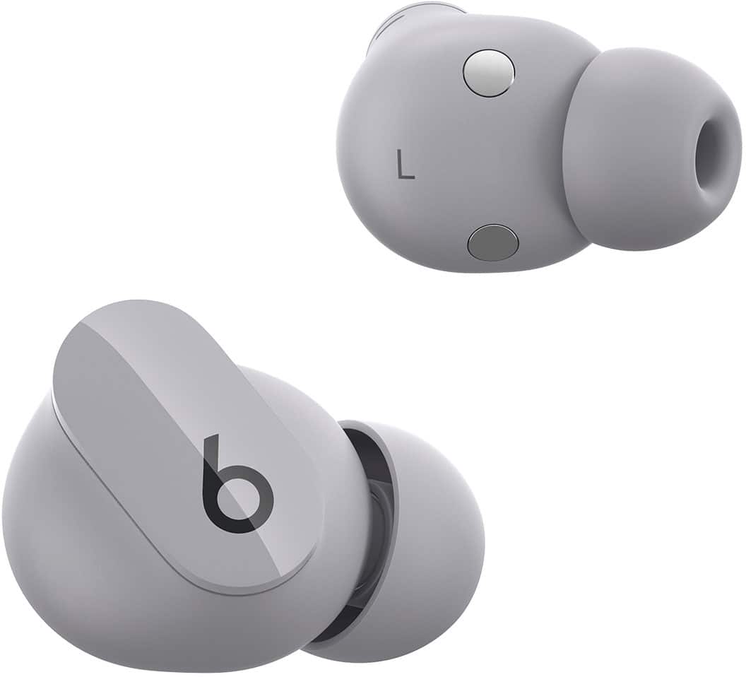 Left. Beats - Beats Studio Buds Totally Wireless Noise Cancelling Earbuds - Moon Gray.
