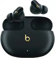 Beats - Studio Buds + True Wireless Noise Cancelling Earbuds - Black/Gold - Front_Zoom