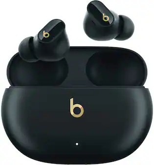Front. Beats - Beats Studio Buds + True Wireless Noise Cancelling Earbuds - Black/Gold.