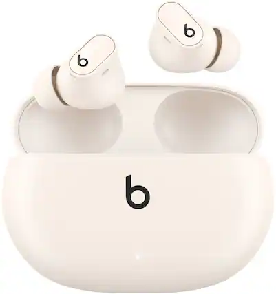 Front. Beats - Beats Studio Buds + True Wireless Noise Cancelling Earbuds - Ivory.