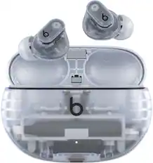 Front. Beats - Beats Studio Buds + True Wireless Noise Cancelling Earbuds - Transparent.