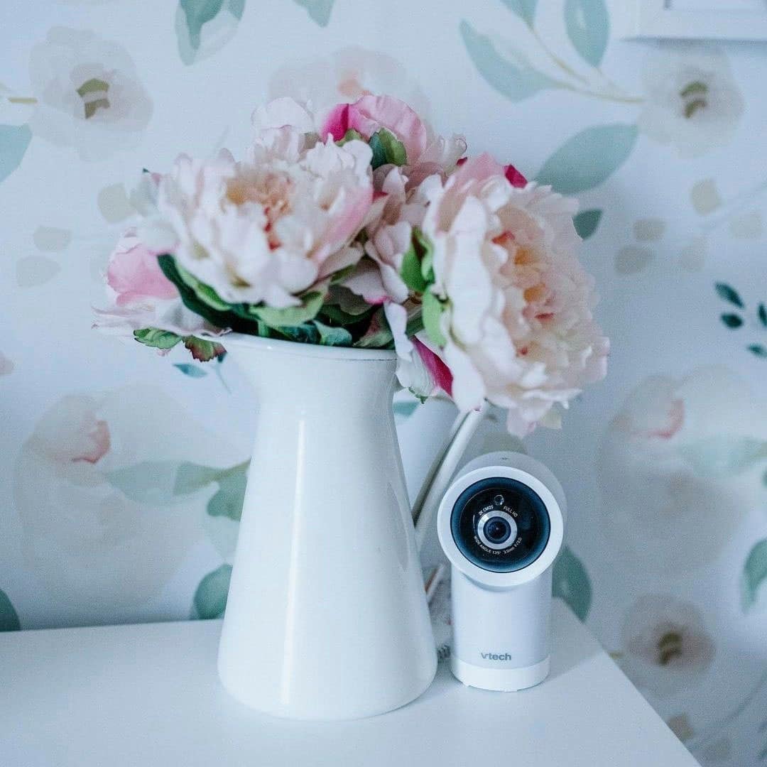 Alt View 16. VTech - 1080p Smart WiFi Remote Access 360 Degree Pan & Tilt Video Baby Monitor with 5” Display, Night Light - White.