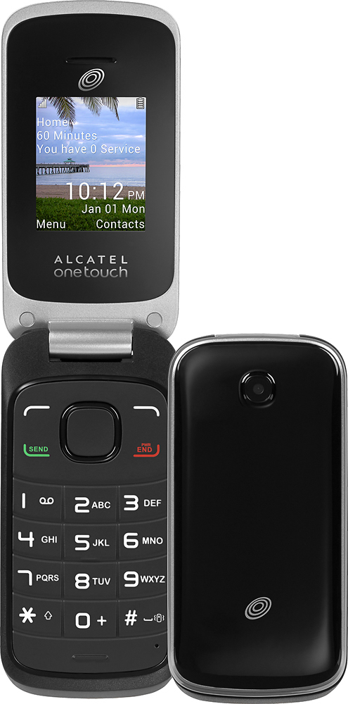 Best Buy: TRACFONE TracFone Alcatel onetouch 206G No-Contract Cell Phone  Black TFALA206GDM3P4P