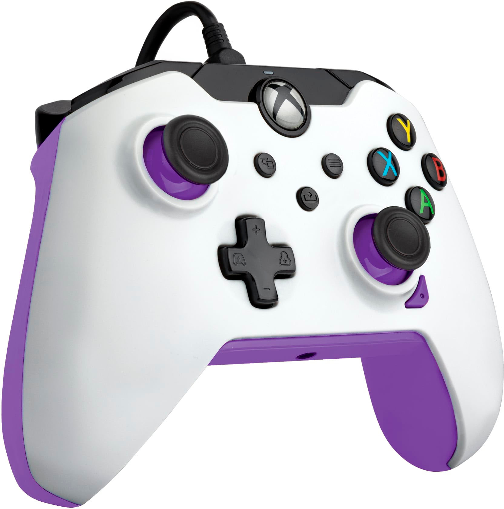 Left View: PDP - Wired Controller - Xbox Series X|S, Xbox One, Xbox, Windows 10/11 - Kinetic White