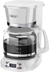 Bella - 12-Cup Programmable Coffee Maker - White - Front_Zoom