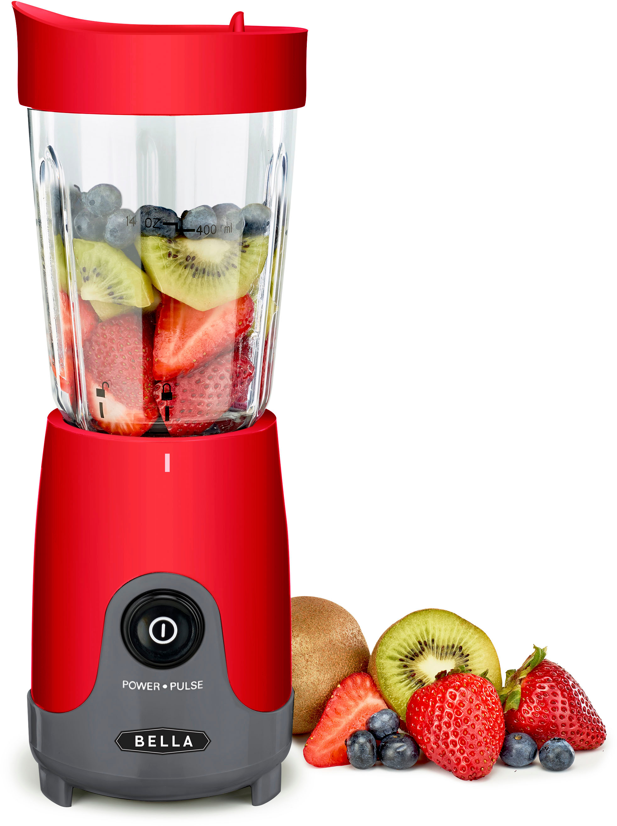 Angle View: Bella - 14-Oz. Personal Blender - Red