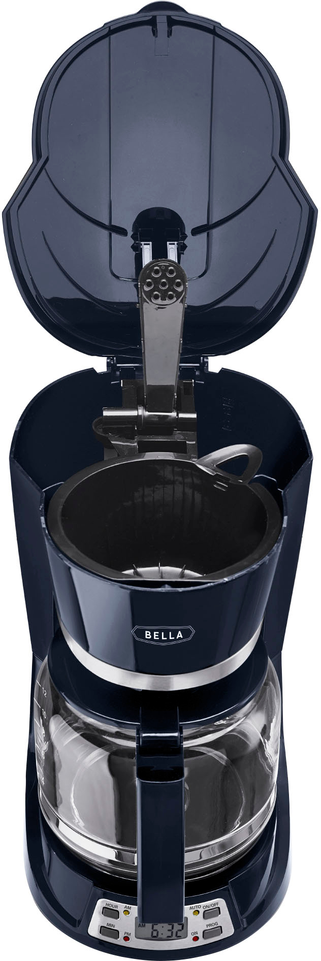 Angle View: Bella - 12-Cup Programmable Coffee Maker - Ink Blue