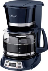 Bella - 12-Cup Programmable Coffee Maker - Ink Blue - Front_Zoom