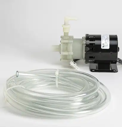 Front. GE - Ice Maker Drain Pump Kit - Clear.