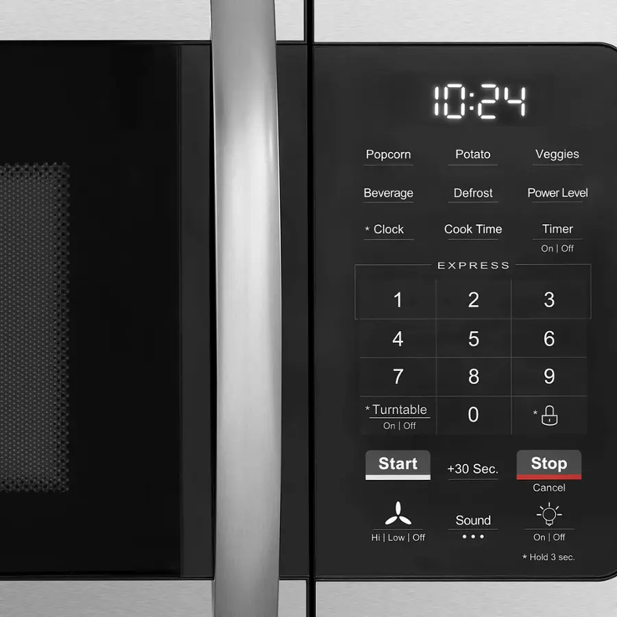 Alt View 12. Insignia™ - 1.6 Cu. Ft. Over-the-Range Microwave - Stainless Steel.