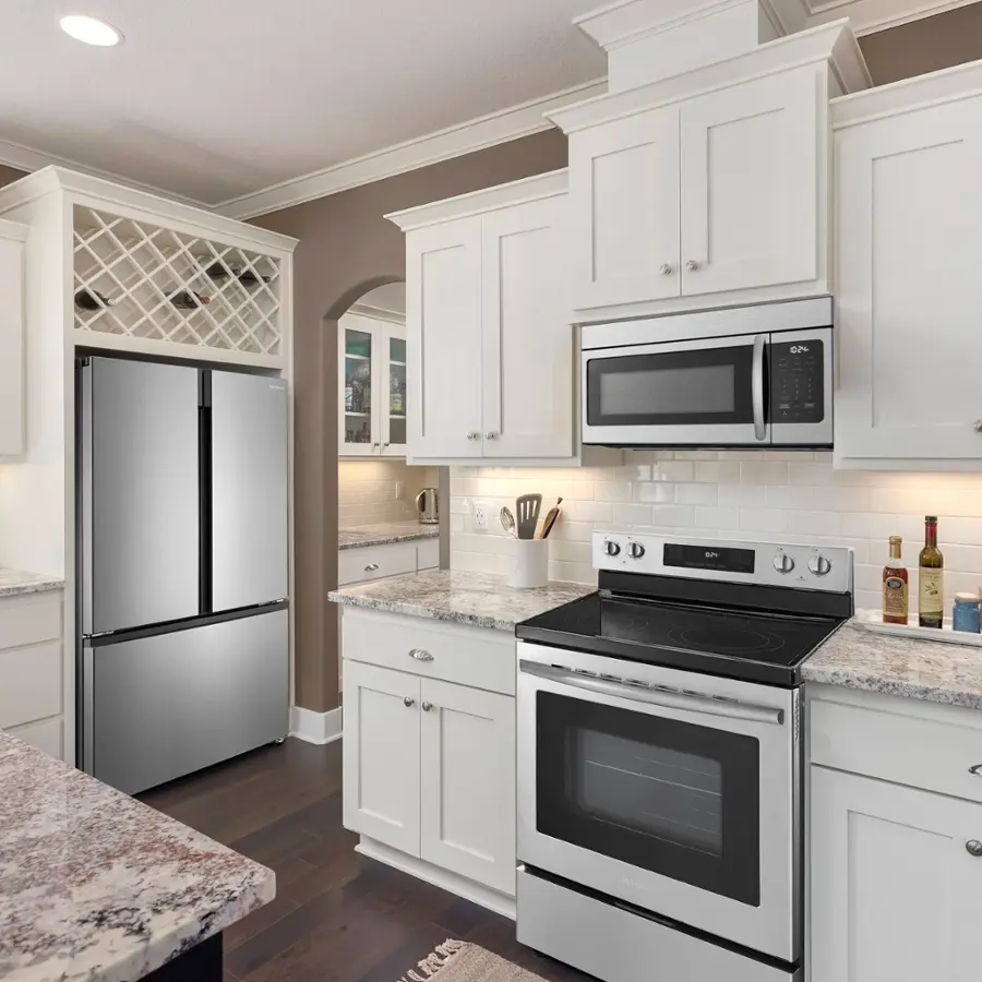 Alt View 16. Insignia™ - 1.6 Cu. Ft. Over-the-Range Microwave - Stainless Steel.