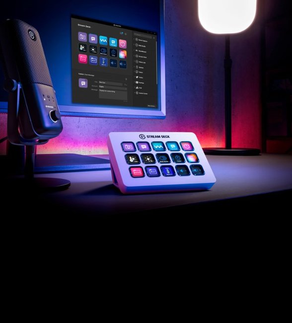 Elgato - Stream Deck MK.2 Full-size Wired USB Keypad with 15 Customizable LCD keys and Interchangeable Faceplate - White_4