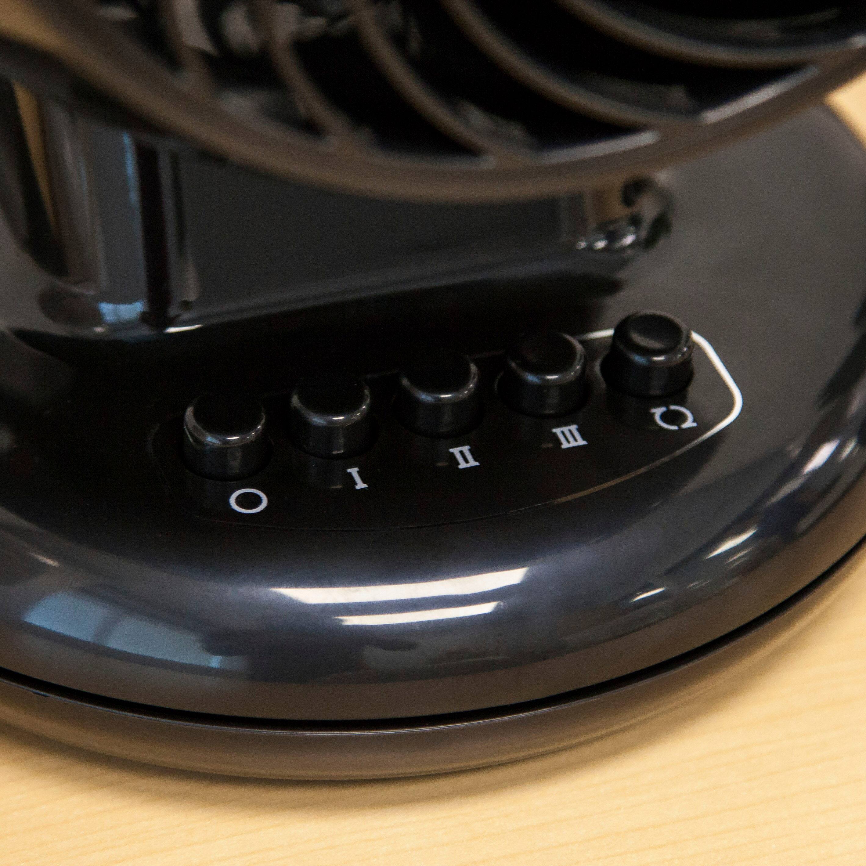 Alt View 12. WOOZOO - Compact Personal Oscillating Fan - Black.