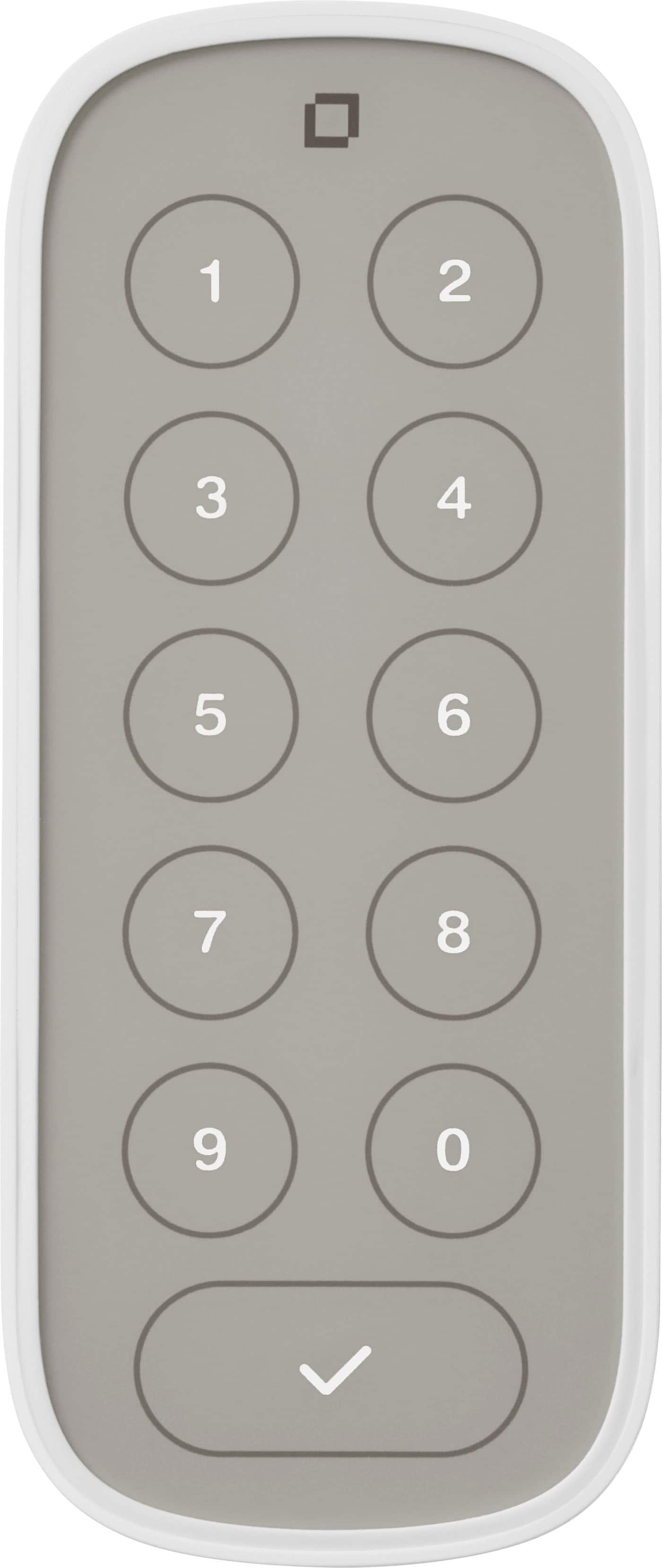 Backlit Bluetooth Keypad – Smart Keypad for Level Locks with Sharable Key Codes - White - Front_Zoom