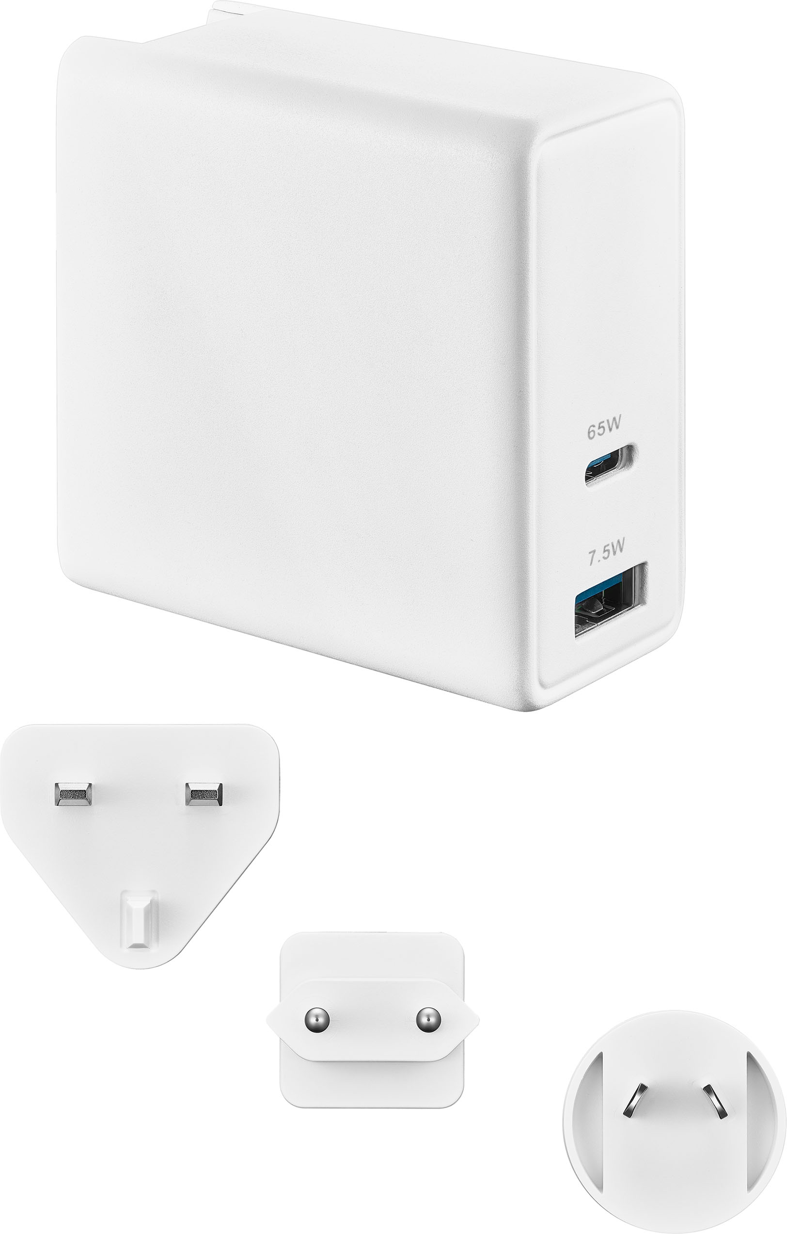 bewonderen Antagonisme Hoorzitting Insignia™ 72.5W 2-Port USB-C/USB Foldable Wall Charger with International  Plugs for Laptops, Smartphone, Tablet and More White NS-PW372AC1W22B - Best  Buy