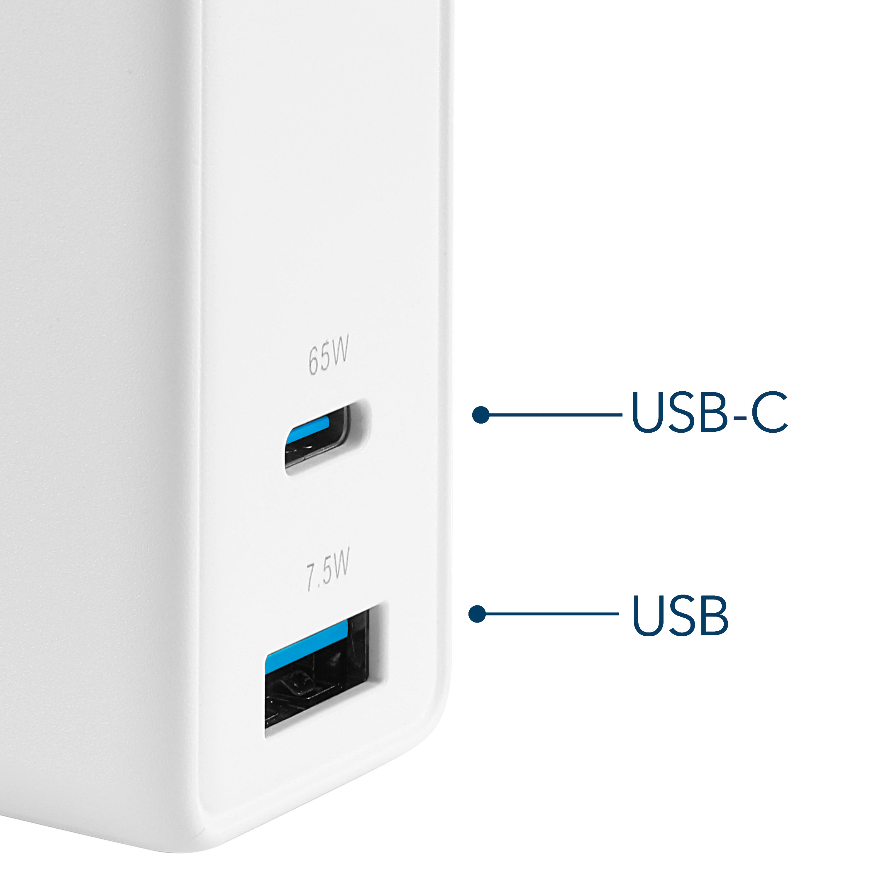 Insignia 72.5W 2-Port USB-C USB Foldable White Wall Charger with International Plugs | Best Buy