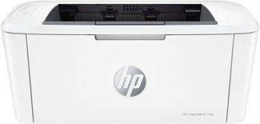 HP - LaserJet M110w Wireless Black and White Laser Printer - White - Front_Zoom