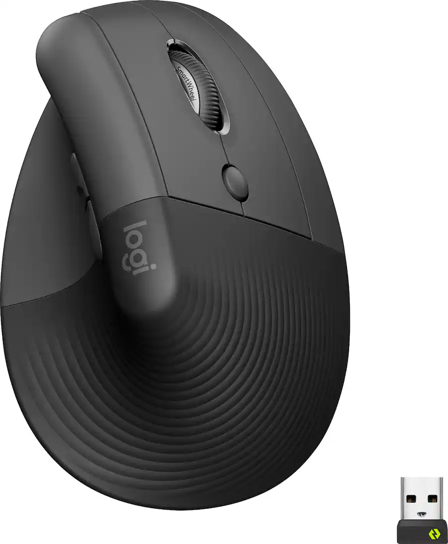 Logitech Lift Vertical Wireless Optical Ergonomic Mouse with